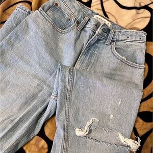 Abercrombie & Fitch Curve Love Ultra High Rise Light Blue Jeans